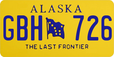 AK license plate GBH726
