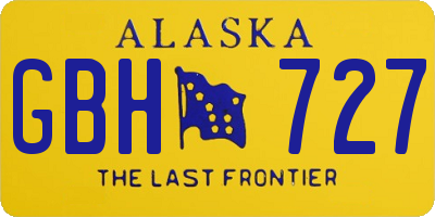 AK license plate GBH727