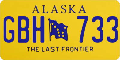 AK license plate GBH733