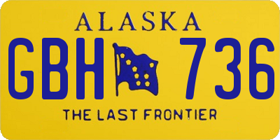 AK license plate GBH736