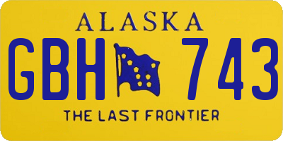 AK license plate GBH743