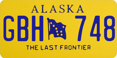 AK license plate GBH748