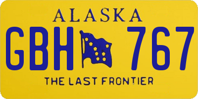 AK license plate GBH767