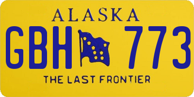 AK license plate GBH773