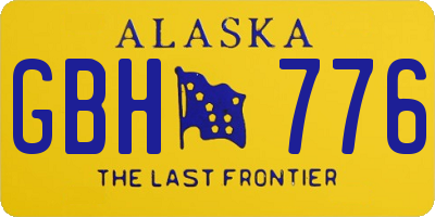 AK license plate GBH776