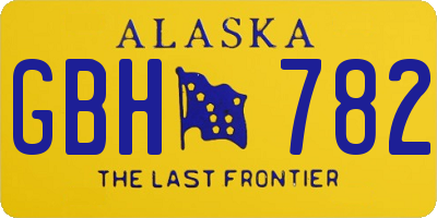 AK license plate GBH782