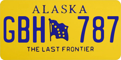 AK license plate GBH787