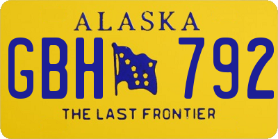 AK license plate GBH792