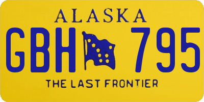 AK license plate GBH795
