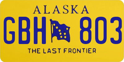 AK license plate GBH803