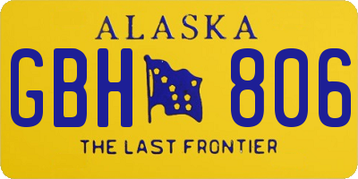 AK license plate GBH806