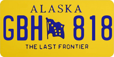 AK license plate GBH818