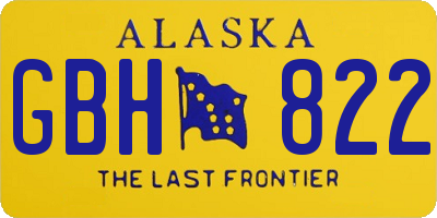 AK license plate GBH822