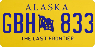 AK license plate GBH833