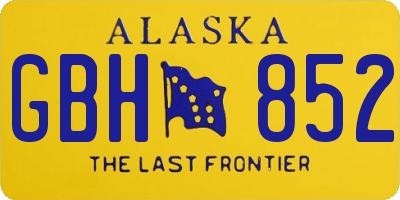 AK license plate GBH852
