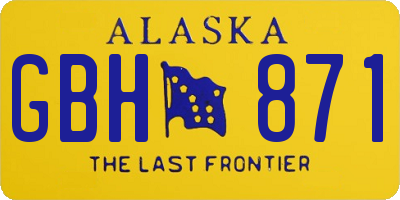 AK license plate GBH871