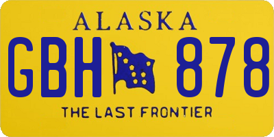 AK license plate GBH878