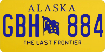 AK license plate GBH884