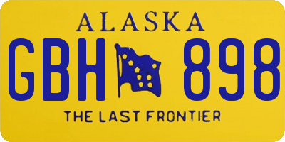 AK license plate GBH898