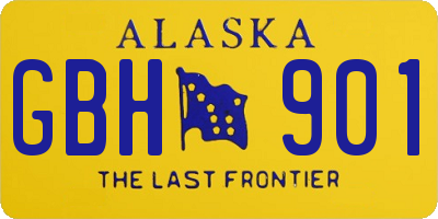 AK license plate GBH901