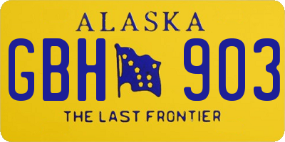 AK license plate GBH903