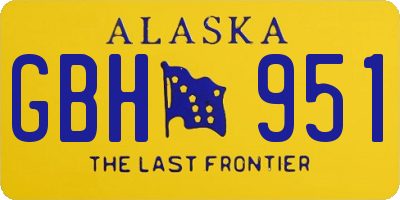 AK license plate GBH951