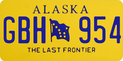 AK license plate GBH954