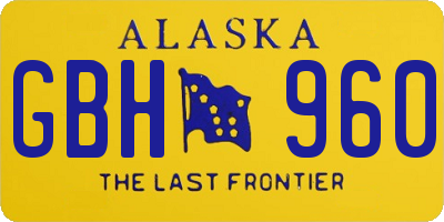 AK license plate GBH960