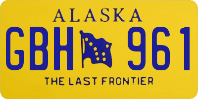 AK license plate GBH961