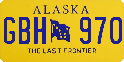AK license plate GBH970