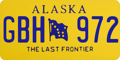 AK license plate GBH972