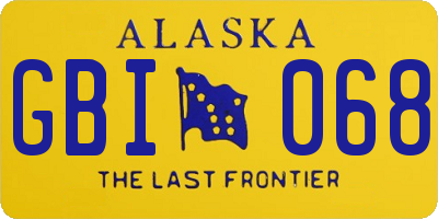 AK license plate GBI068