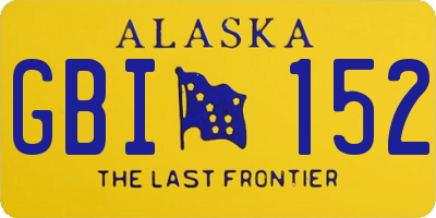 AK license plate GBI152