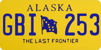 AK license plate GBI253