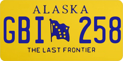 AK license plate GBI258