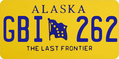 AK license plate GBI262