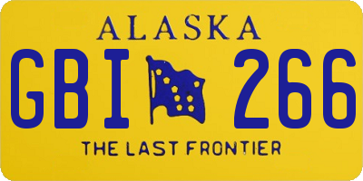 AK license plate GBI266