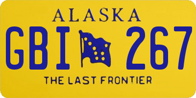 AK license plate GBI267