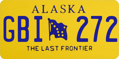 AK license plate GBI272