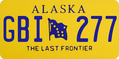 AK license plate GBI277