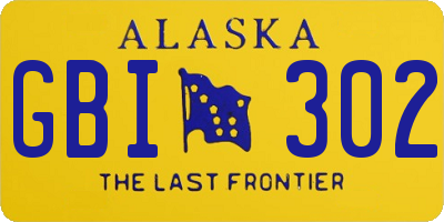 AK license plate GBI302