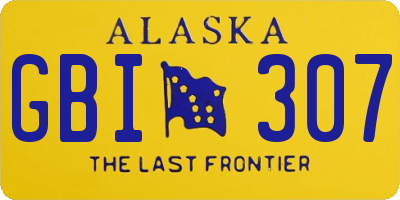 AK license plate GBI307