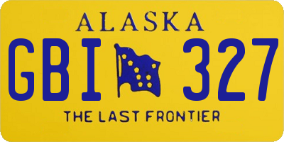 AK license plate GBI327