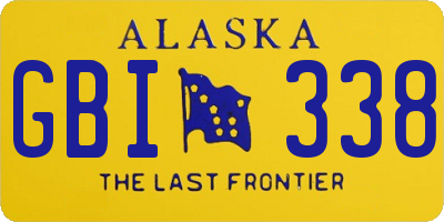 AK license plate GBI338