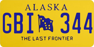 AK license plate GBI344