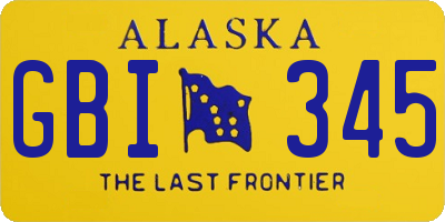 AK license plate GBI345
