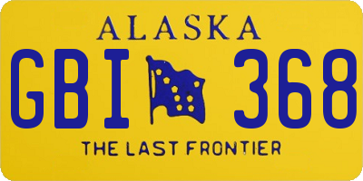 AK license plate GBI368