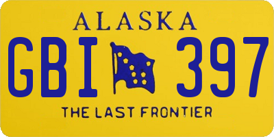 AK license plate GBI397