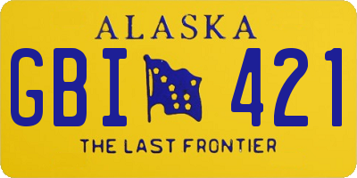AK license plate GBI421