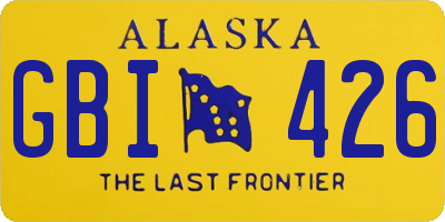 AK license plate GBI426